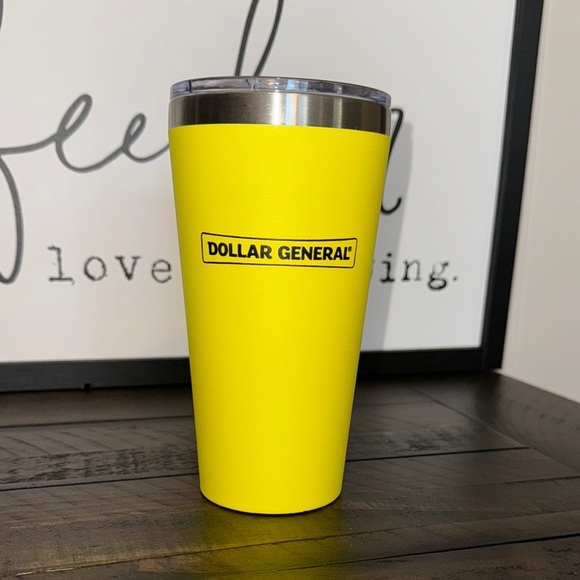 DOLLAR GENERAL STORE DG DOLGENCORP INC Yellow Tumbler Cup Lid GRAY LUNCH BOX - Picture 1 of 12